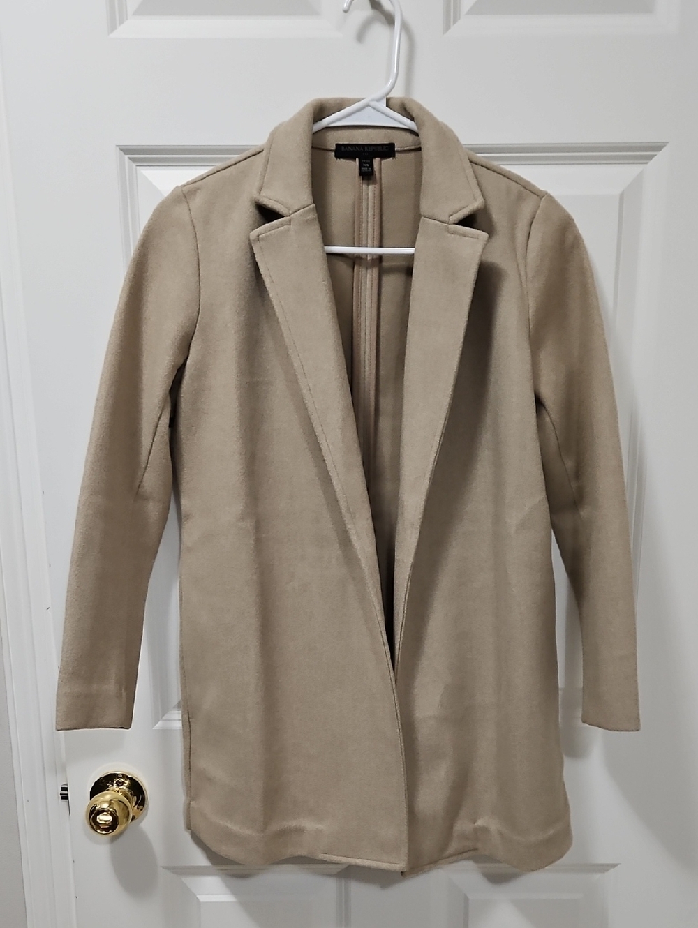 Banana Republic XS Beige Open-Front Women's Coat